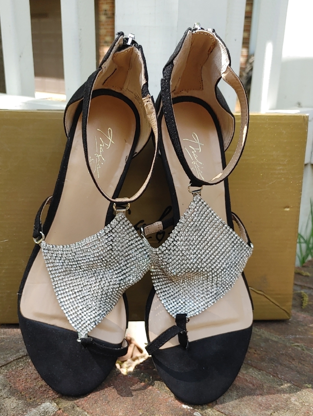 Thalia Sodi Tysson Low Wedge Sandal Size 8.5